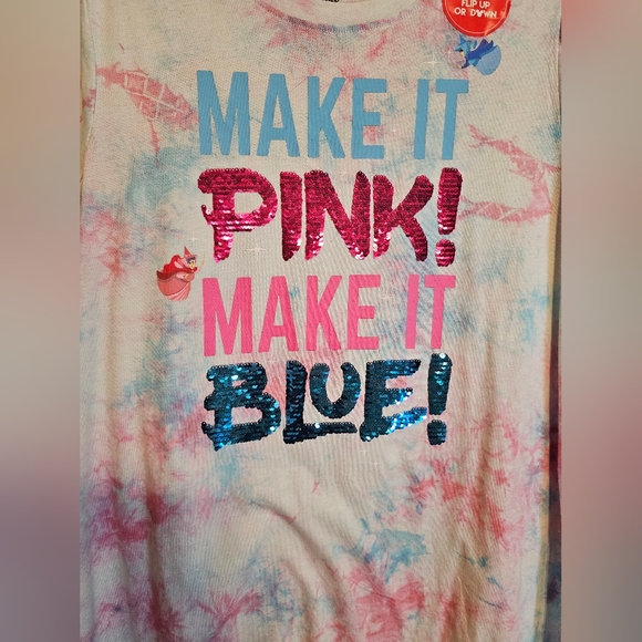 Disney Adult Shirt - Make It Pink, Make It Blue Size M NWT - Picture 4 of 8
